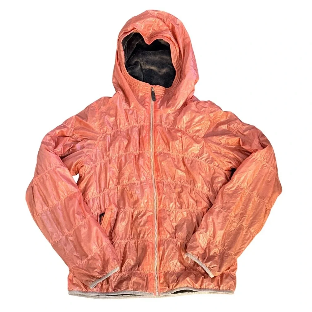 LOLE Pink Down‎ Elena Hooded Puffer Jacket Size Medium Womens